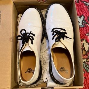 Doc Martens 1461 White Patent Leather Oxfords 8